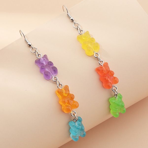 ez2995 jewelry new creative candy color resin bear interesting long earrings, Silver
ez2995 jewelry new creative candy color resin bear interesting long earrings, Silver