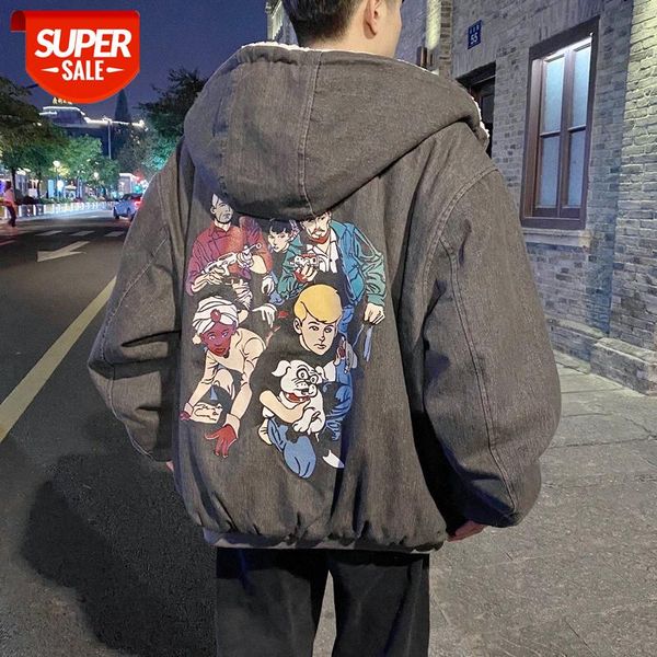 denim lamb wool coat male korean version of the trend printing plus velvet thick padded student #wo3k, Black;brown
denim lamb wool coat male korean version of the trend printing plus velvet thick padded student #wo3k, Black;brown