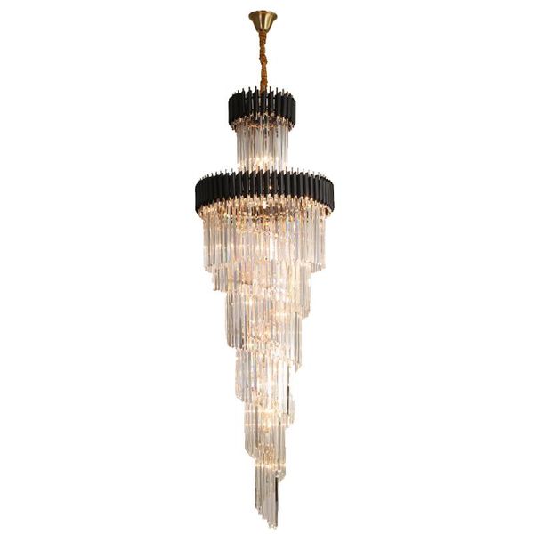 led postmodern crystal black clear designer led chandelier lighting lustre suspension luminaire lampen for staircase foyer
led postmodern crystal black clear designer led chandelier lighting lustre suspension luminaire lampen for staircase foyer