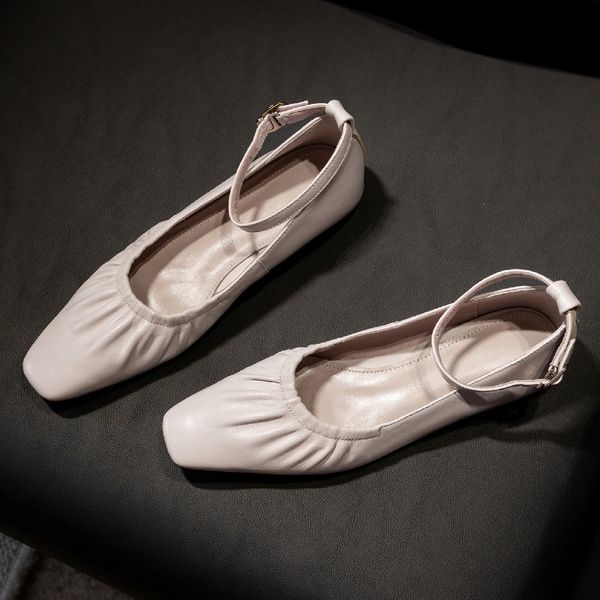 womens genuine leather ankle strap ballet flats leisure soft comfortable pleated sqaure toe ballerians spring new shoes womendress shoes, Black
womens genuine leather ankle strap ballet flats leisure soft comfortable pleated sqaure toe ballerians spring new shoes womendress shoes, Black