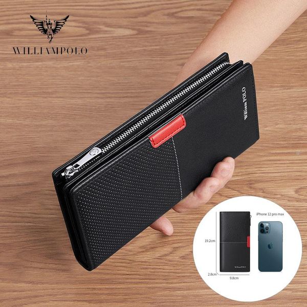 wallets williampolo men's wallet genuine leather card holder purse with zipper pocket for cell phone luxury design #202133, Red;black
wallets williampolo men's wallet genuine leather card holder purse with zipper pocket for cell phone luxury design #202133, Red;black