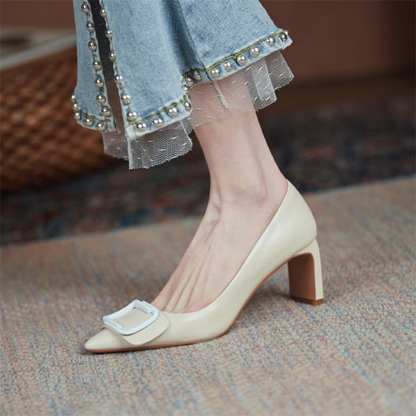 dress shoes pointed to toe leather high heels genuine woman wholesale heel pumps metal decorations women's shoes spring apricot 41 d79w, Black
dress shoes pointed to toe leather high heels genuine woman wholesale heel pumps metal decorations women's shoes spring apricot 41 d79w, Black