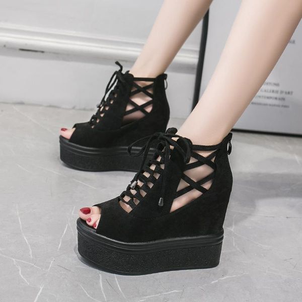 sandals summer slope heel high heels thick bottom black hollow ladies fashion waterproof platform fish mouth shoes trend.
sandals summer slope heel high heels thick bottom black hollow ladies fashion waterproof platform fish mouth shoes trend.