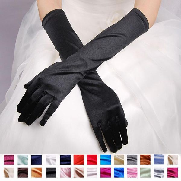 bridal gloves formal satin banquet party wedding colorful women's purple satine coloured s017, White
bridal gloves formal satin banquet party wedding colorful women's purple satine coloured s017, White