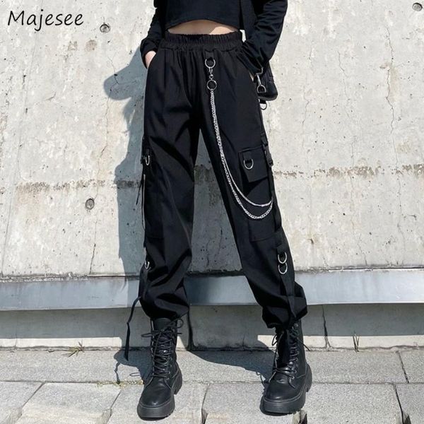 women's pants & capris harajuku women spring fashion chain cool cargo streetwear ulzzang leisure solid high waist elastic ankle-length, Black;white
women's pants & capris harajuku women spring fashion chain cool cargo streetwear ulzzang leisure solid high waist elastic ankle-length, Black;white
