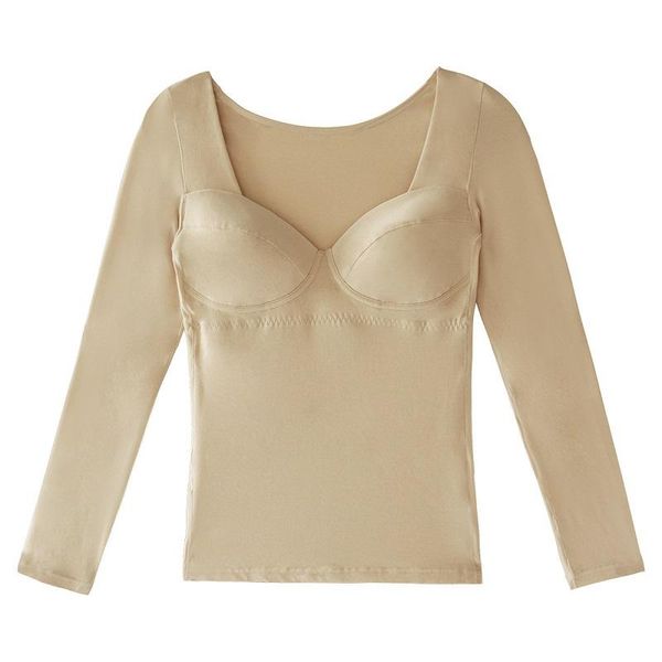women's t-shirt denim traceless thermal underwear thin heating winter low collar shirt women autumn clothes tight tshirt e girl clothi, White
women's t-shirt denim traceless thermal underwear thin heating winter low collar shirt women autumn clothes tight tshirt e girl clothi, White