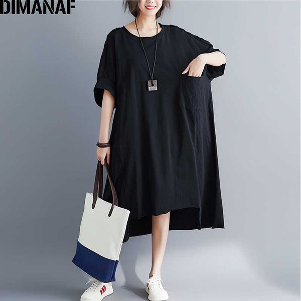 plus size women dress big cotton female vestidos clothes spliced loose casual lady basic solid summer 210531, Black;gray
plus size women dress big cotton female vestidos clothes spliced loose casual lady basic solid summer 210531, Black;gray
