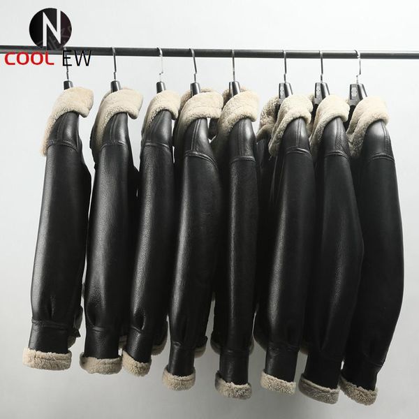 men's leather & faux 2021 black military style b3 bomber genuine shearling coat plus size 10xl real natural sheepskin russian winter wa
men's leather & faux 2021 black military style b3 bomber genuine shearling coat plus size 10xl real natural sheepskin russian winter wa