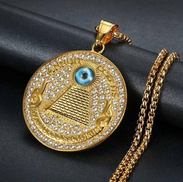 pendant necklaces fashionable simple personality trend europe and america stainless steel eye of god round punk necklace, Silver
pendant necklaces fashionable simple personality trend europe and america stainless steel eye of god round punk necklace, Silver