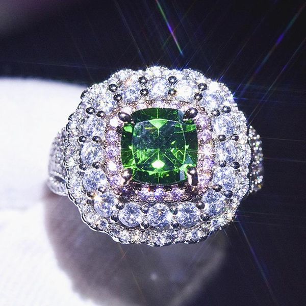 cluster rings luxury flower green crystal emerald gemstones diamonds for women white gold silver color bague jewelry bijoux wedding gift, Golden;silver
cluster rings luxury flower green crystal emerald gemstones diamonds for women white gold silver color bague jewelry bijoux wedding gift, Golden;silver