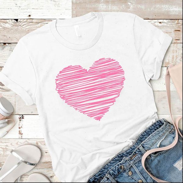 women lady t shirt striped heart lover printed tshirt ladies short sleeve tee shirt women female clothes graphic t shirt, White
women lady t shirt striped heart lover printed tshirt ladies short sleeve tee shirt women female clothes graphic t shirt, White