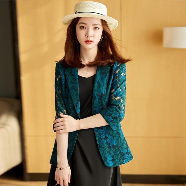 women's suits & blazers lace suit coat spring and summer 2021 korean waist closing slim fit short casual thin small top, White;black
women's suits & blazers lace suit coat spring and summer 2021 korean waist closing slim fit short casual thin small top, White;black