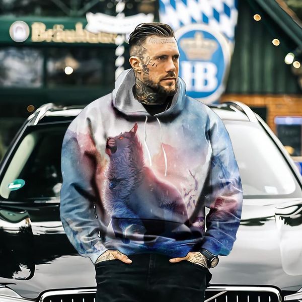 men's hoodies & sweatshirts trend 3d full print wolf pattern hoodie streetwear pullover casual hip-hop loose oversized, Black
men's hoodies & sweatshirts trend 3d full print wolf pattern hoodie streetwear pullover casual hip-hop loose oversized, Black