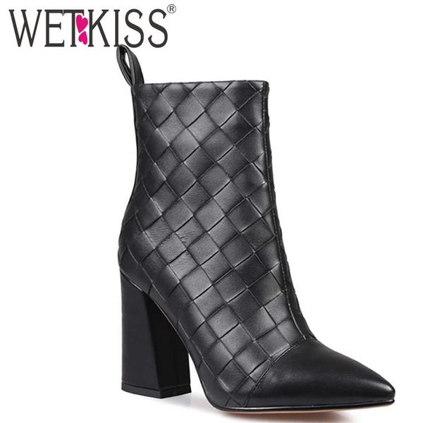 wetkiss woven ankle boots woman pointed toe hoof high heels booties winter fashion spike heels women short boot big size 210630, Black
wetkiss woven ankle boots woman pointed toe hoof high heels booties winter fashion spike heels women short boot big size 210630, Black