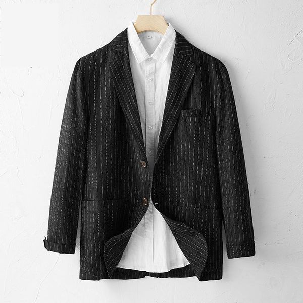 men's jackets arrival fashion spring and autumn thin pure linen stripe suit coat men cotton casual blazers size s m xl xxl, Black;brown
men's jackets arrival fashion spring and autumn thin pure linen stripe suit coat men cotton casual blazers size s m xl xxl, Black;brown
