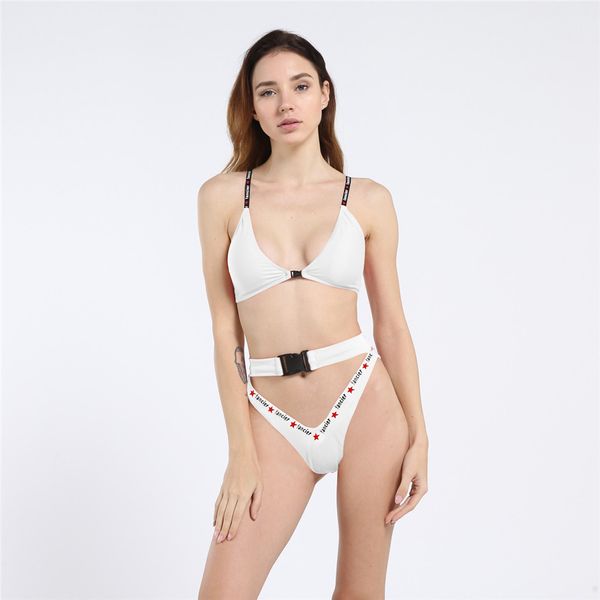 bikini 2019 printing letter webbing buckle upper bracket gather together bikinis set swimwear women swimsuit biquini mayo, Black
bikini 2019 printing letter webbing buckle upper bracket gather together bikinis set swimwear women swimsuit biquini mayo, Black