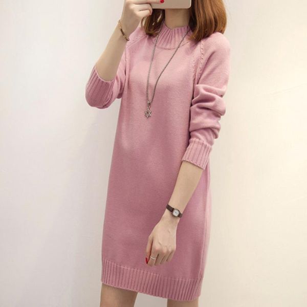 casual dresses autumn winter solid color knitted sweater women fashion loose half a turtleneck long sleeve pullover women's clothing, Black;gray
casual dresses autumn winter solid color knitted sweater women fashion loose half a turtleneck long sleeve pullover women's clothing, Black;gray