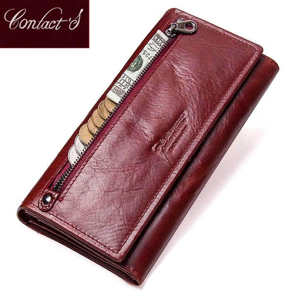 classic wallets contact's genuine leather women long purse female clutches money s brand design handbag for cell phone card holder, Red;black
classic wallets contact's genuine leather women long purse female clutches money s brand design handbag for cell phone card holder, Red;black