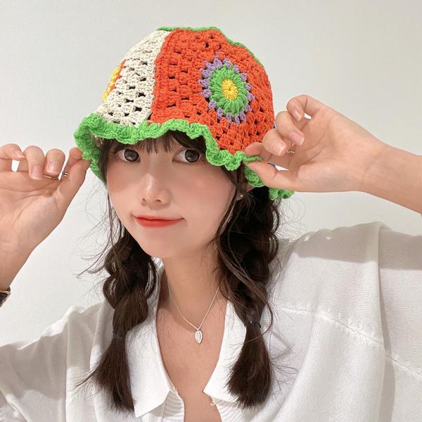 berets women's hat retro rainbow baotou hollow knitted fisherman summer breathable flowerpot beanie, Blue;gray
berets women's hat retro rainbow baotou hollow knitted fisherman summer breathable flowerpot beanie, Blue;gray