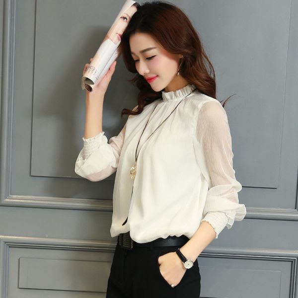 chiffon blouse new women long sleeve stand neck work wear shirts elegant lady casual blouses womens blusas plus size, Black;green
chiffon blouse new women long sleeve stand neck work wear shirts elegant lady casual blouses womens blusas plus size, Black;green