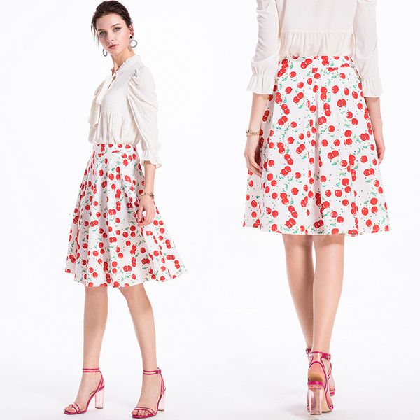 2021 new simple design women summer skirt printed knee length casual ladies boho a line pleated skirts womens oknx, Black
2021 new simple design women summer skirt printed knee length casual ladies boho a line pleated skirts womens oknx, Black