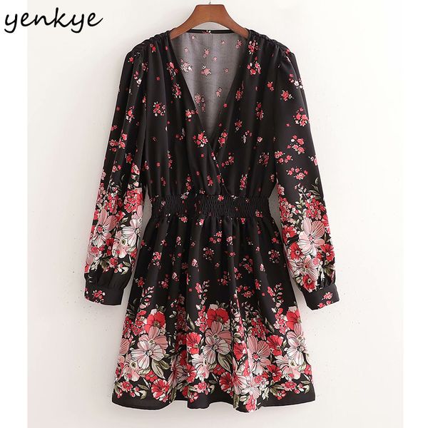 new holiday summer 2021 women v neck long sleeve floral print robe femme elastic waist a-line casual mini vestido 4ig1, Black;gray
new holiday summer 2021 women v neck long sleeve floral print robe femme elastic waist a-line casual mini vestido 4ig1, Black;gray