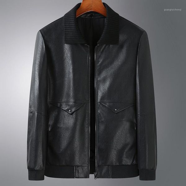 large size jacket men's loose fashion overweight man plus casual fat guy lapel middle-aged father leather jackets & faux, Black
large size jacket men's loose fashion overweight man plus casual fat guy lapel middle-aged father leather jackets & faux, Black