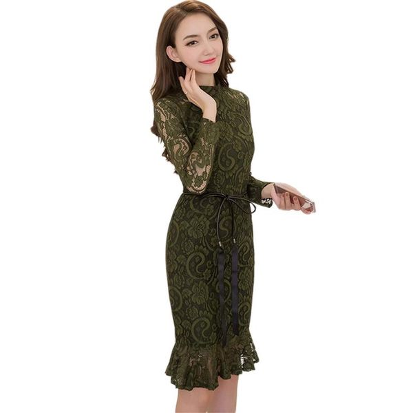 casual dresses 2021 autumn lace dress fishtail women long-sleeved package hip tattoo slim elegant lady, Black;gray
casual dresses 2021 autumn lace dress fishtail women long-sleeved package hip tattoo slim elegant lady, Black;gray