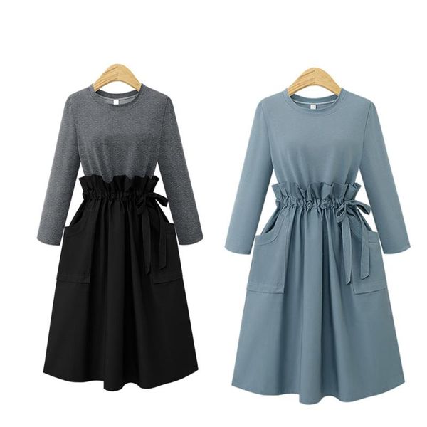 casual dresses women vintage solid loose pullover long sleeve dress patchwork pocket, Black;gray
casual dresses women vintage solid loose pullover long sleeve dress patchwork pocket, Black;gray