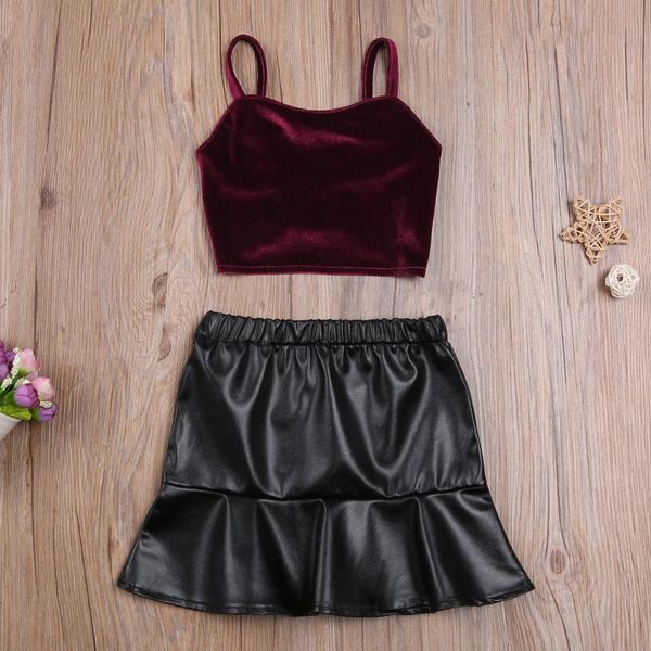 2-6 yeas fashion baby girl sling leather long skirt 2pcs outfits suit toddlers clothes set round collar high waist clothing, White
2-6 yeas fashion baby girl sling leather long skirt 2pcs outfits suit toddlers clothes set round collar high waist clothing, White