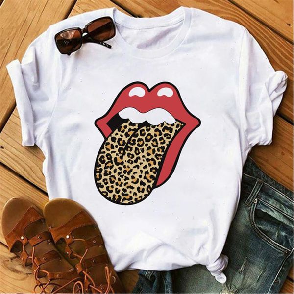 red lip leopard tongue print funny women t shirts hipster summer short sleeve vogue tee shirt streetwear female, White
red lip leopard tongue print funny women t shirts hipster summer short sleeve vogue tee shirt streetwear female, White