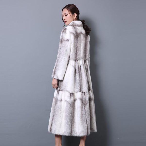 women's fur & faux the united states imported mink coat, female mink, lengthened long fur, 2021 cross skirt mink., Black
women's fur & faux the united states imported mink coat, female mink, lengthened long fur, 2021 cross skirt mink., Black