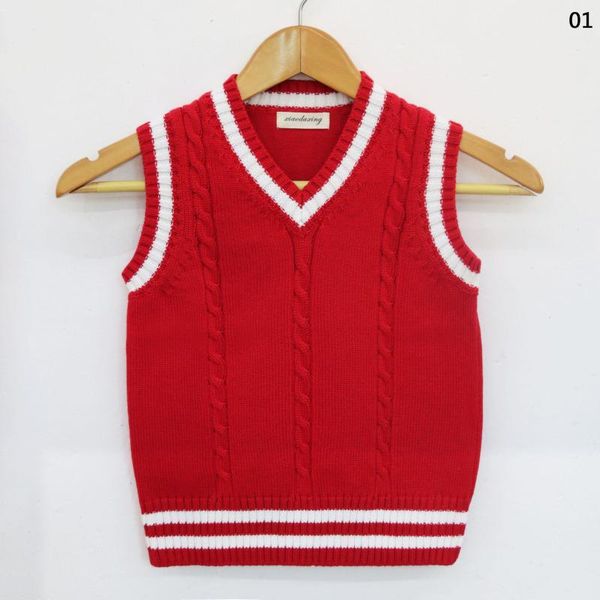 pullover england style boys girls sweater vests kids school outwear knitted wear children's clothes, Blue
pullover england style boys girls sweater vests kids school outwear knitted wear children's clothes, Blue
