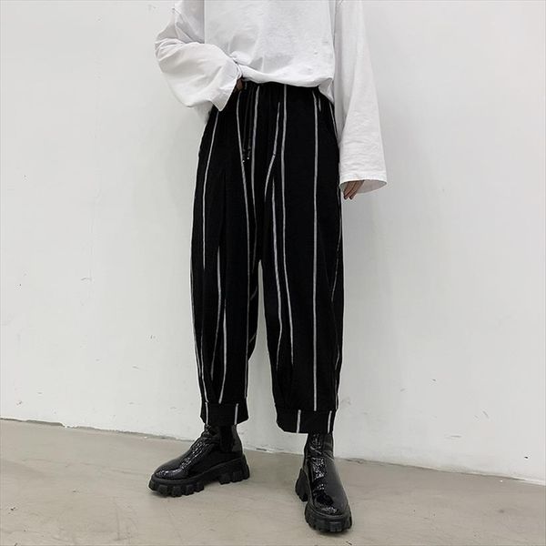 summer stripe loose casual women pants ankle length harem male japan streetwear hip hop wide leg trousers, Black
summer stripe loose casual women pants ankle length harem male japan streetwear hip hop wide leg trousers, Black