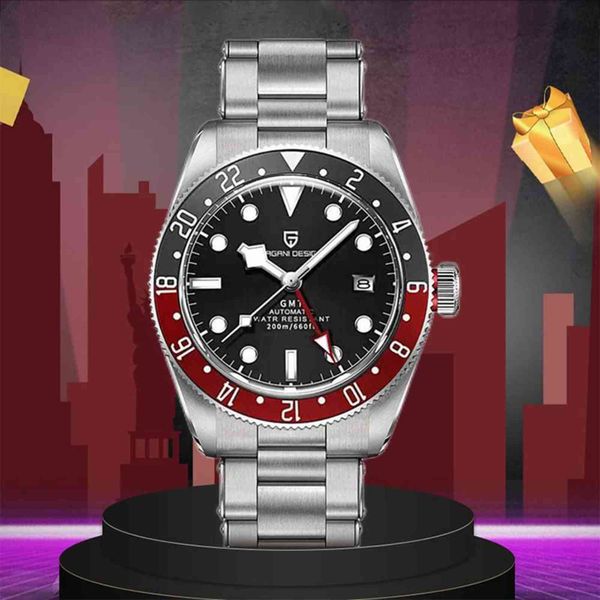 pagani design 2021 new 40mm gmt tribute series automatic watch for men mechancial wristwatches waterproof luxury reloj hombre, Slivery;golden
pagani design 2021 new 40mm gmt tribute series automatic watch for men mechancial wristwatches waterproof luxury reloj hombre, Slivery;golden