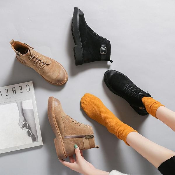 boots women's shoes autumn & winter female british style fashion ankle thick heel suede buckle zip 2 lining, Black
boots women's shoes autumn & winter female british style fashion ankle thick heel suede buckle zip 2 lining, Black