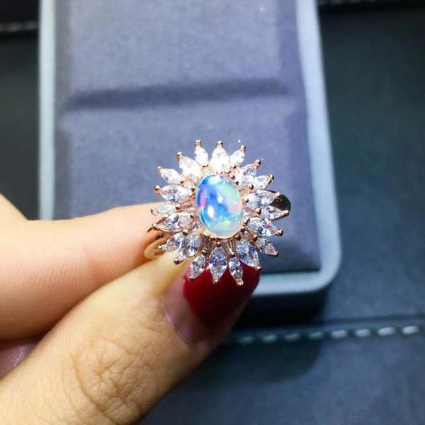 cluster rings natural opal changing color sun flower ring s925 sterling silver fine fashion wedding charming jewelry for women, Golden;silver
cluster rings natural opal changing color sun flower ring s925 sterling silver fine fashion wedding charming jewelry for women, Golden;silver