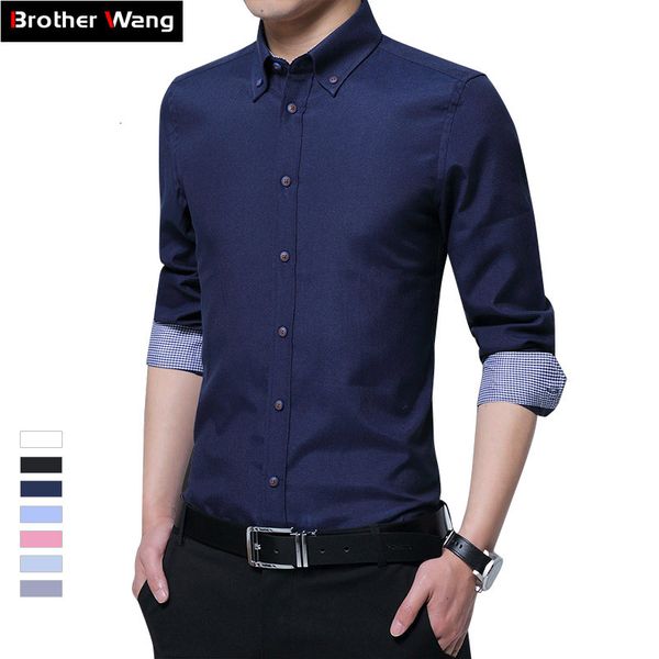 2021 new 7-color men's oxford long-sleeved business fashion classic solid color slim fit casual shirt male brand clothes wpwe, White;black
2021 new 7-color men's oxford long-sleeved business fashion classic solid color slim fit casual shirt male brand clothes wpwe, White;black