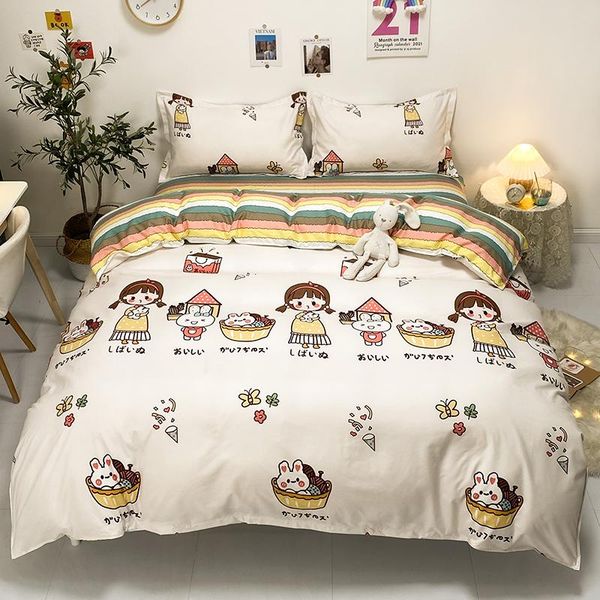 bedding sets girl's diary quality double sanded quilt cover sheet pillowcase four-piece set
bedding sets girl's diary quality double sanded quilt cover sheet pillowcase four-piece set