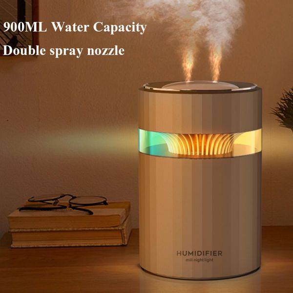 double nozzle usb air humidifier 900ml water capacity cool mist maker fogger with colorful nightlight ultrasonic humidificador
double nozzle usb air humidifier 900ml water capacity cool mist maker fogger with colorful nightlight ultrasonic humidificador