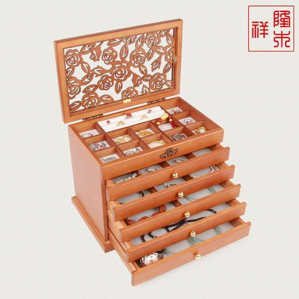 jewelry pouches, bags high-quality solid wood box european six-layer ring, bracelet, necklace, earrings, storage box, gift wholesale, Pink;blue
jewelry pouches, bags high-quality solid wood box european six-layer ring, bracelet, necklace, earrings, storage box, gift wholesale, Pink;blue