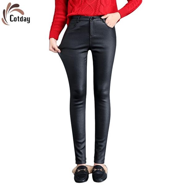 women's pants & capris cotday black slim high waist plush thickening ninth leather spring 2021 women pencil ladies elastic trousers, Black;white
women's pants & capris cotday black slim high waist plush thickening ninth leather spring 2021 women pencil ladies elastic trousers, Black;white