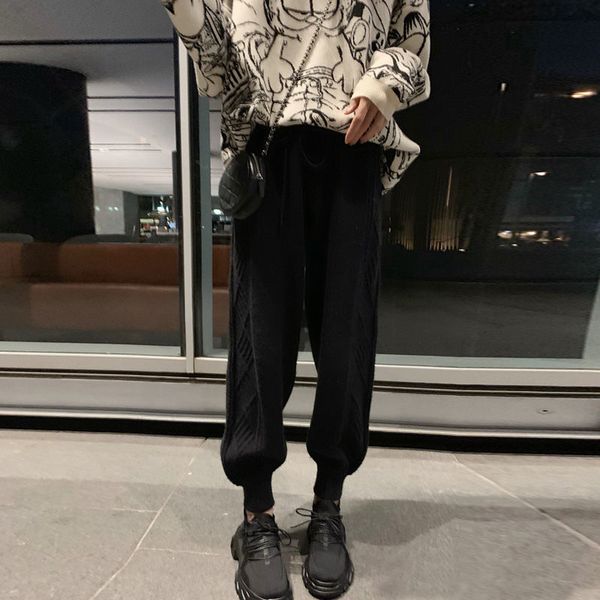 new 2021 legged pantsautumn women knitted or crocheted hare pants tied, feet of wool, long underwear, loose pants, high waist, slimming vlj4, Black;white
new 2021 legged pantsautumn women knitted or crocheted hare pants tied, feet of wool, long underwear, loose pants, high waist, slimming vlj4, Black;white