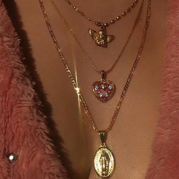 pendant necklaces ahmed vintage bohemian multilayered color rhinestone heart virgin mary collar necklace fashion women statement, Silver
pendant necklaces ahmed vintage bohemian multilayered color rhinestone heart virgin mary collar necklace fashion women statement, Silver