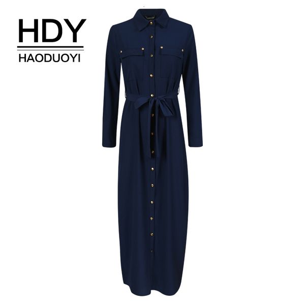 hdy haoduoyi new fashion women clothing spring drawstring vintage solid navy shirts dress single breasted casual slim maxi dress q1109, Black;gray
hdy haoduoyi new fashion women clothing spring drawstring vintage solid navy shirts dress single breasted casual slim maxi dress q1109, Black;gray