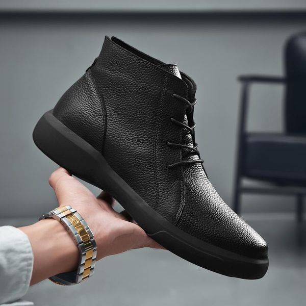 boots men fashion casual retro shoes high ankle vintage style lace up outdoor botas work zapatos, Black
boots men fashion casual retro shoes high ankle vintage style lace up outdoor botas work zapatos, Black