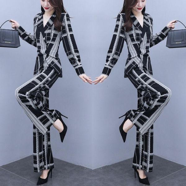 luxury two piece set and pants plaid ensemble femme 2 pieces pantalon elegant korean style survetement femme matching sets, White
luxury two piece set and pants plaid ensemble femme 2 pieces pantalon elegant korean style survetement femme matching sets, White