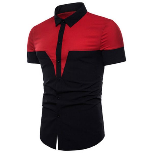 mens clothes casual panelled shirts short sleeve fashion trend male summer casual patchwork shirt turn down colar men's shirts tees -2, White;black
mens clothes casual panelled shirts short sleeve fashion trend male summer casual patchwork shirt turn down colar men's shirts tees -2, White;black