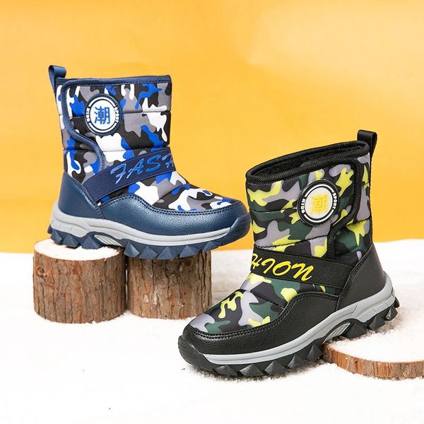 winter kids snow boots anti-slip boys boots waterproof warm children big boot, Black
winter kids snow boots anti-slip boys boots waterproof warm children big boot, Black