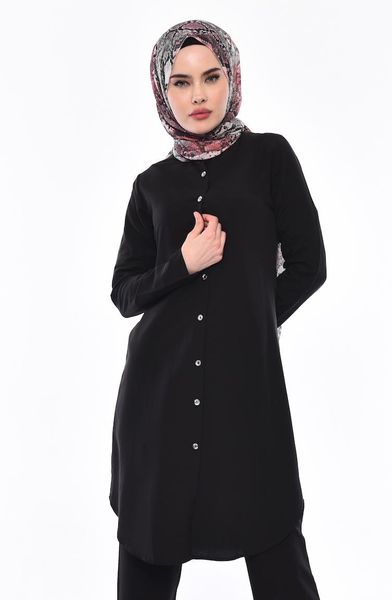 women's blouses & shirts minahill black tunic 3158-06, White